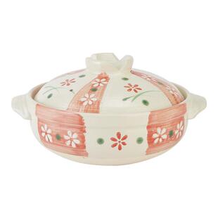 釉花见草系下彩陶瓷锅焖炖煮汤式煲仔草饭家用耐高温花见砂锅日土