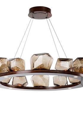 北轻欧奢长条灯吧台329餐桌灯现代简样板房茶室设计师复古餐吊厅