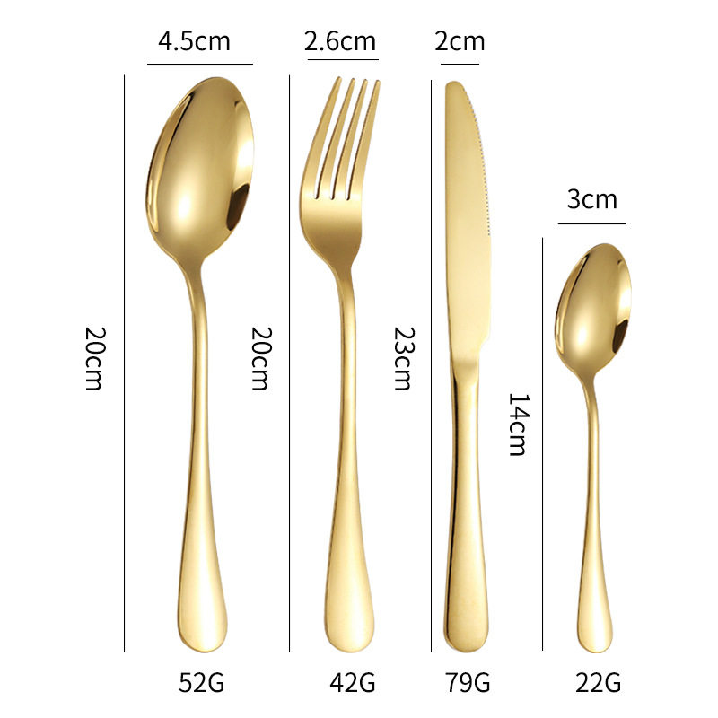 24-Piece Stainless Steel Flatware Set: Rust-Resistant - Taobao product photo 2