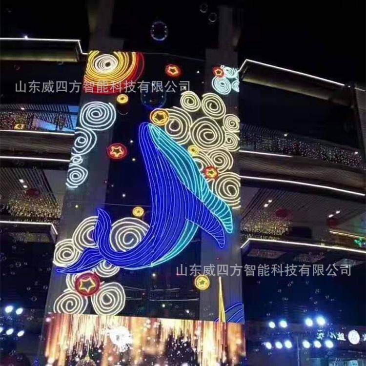 厂家定制幕墙灯饰画商场楼盘酒店节庆灯饰画大型宣传活动展览