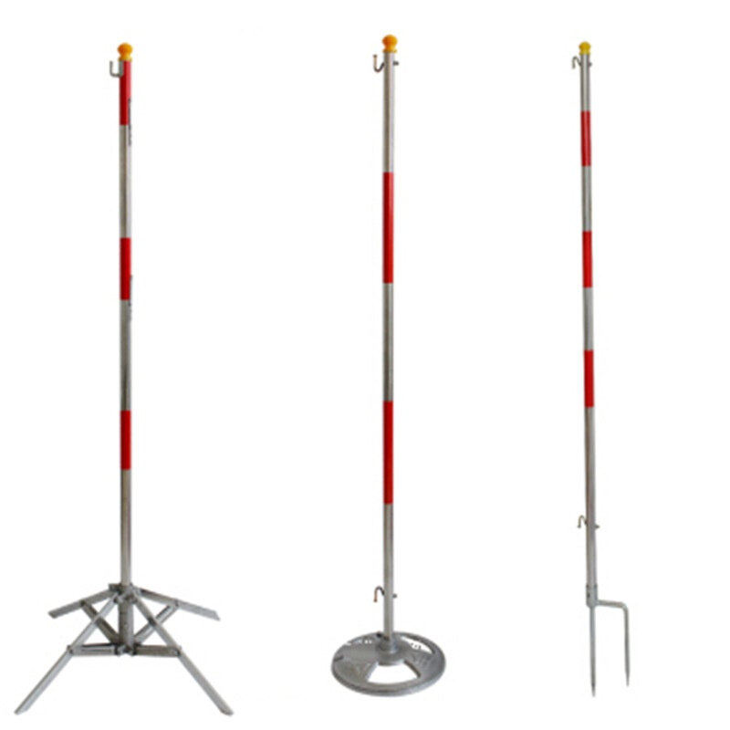 电力安全围网支架不锈钢伞式支架可收缩安全网支架围栏杆1.2M红白