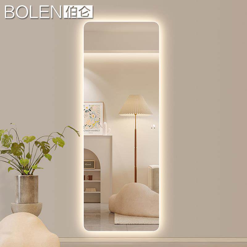 BOLEN 智能穿衣镜充电led全身镜带灯家用试衣镜壁挂触摸屏发光镜