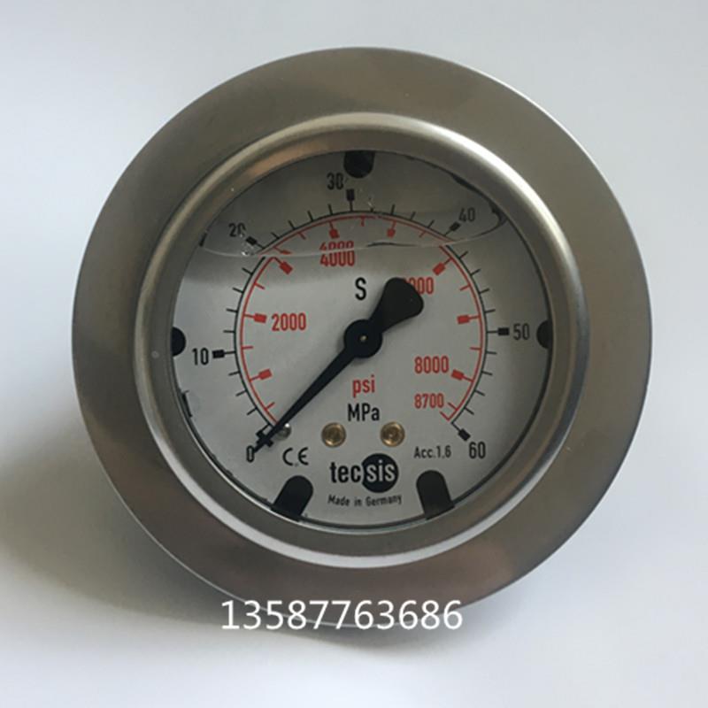 tecsis挖土机测试压力表0-60mpa泰科恩注塑机耐震压力表25mpa海天