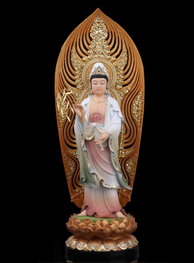 家用西方三圣阿弥陀佛观音接引菩萨站像摆件树脂娑婆Y三圣人物客