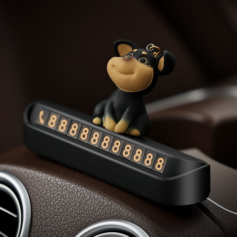 蜜蜂狗汽车临时停车电话号码牌车载好H物移车卡挪车牌车上装饰摆