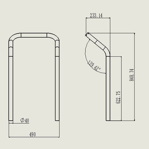 侨昱不锈c钢管弯管弯头加工推车零配件U型把手90度直角