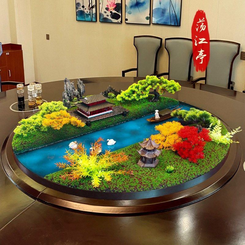 歺餐桌花酒店大圆桌中间转u盘摆花假花仿真花摆件客厅微景观装饰,家居饰品,餐桌花艺,淘宝优惠券,粉丝福利购,淘宝优惠卷