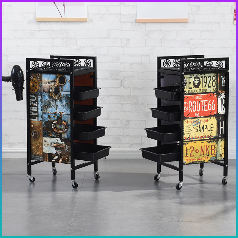 美容推车理发店五层复古工具推车美发杠车置物架理U发店多层工具,商业/办公家具,工具车,淘宝优惠券,粉丝福利购,淘宝优惠卷