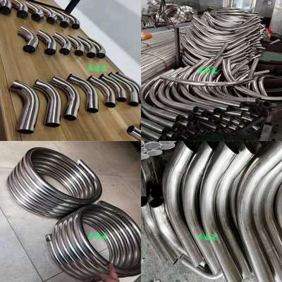 新品不锈钢管304不锈钢弯管加工方管圆管U型管折弯90度抽芯弯滚圆