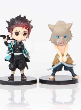 6pcsset Anime Demon Slayer Figure Kimetsu No Yaiba Figure Q