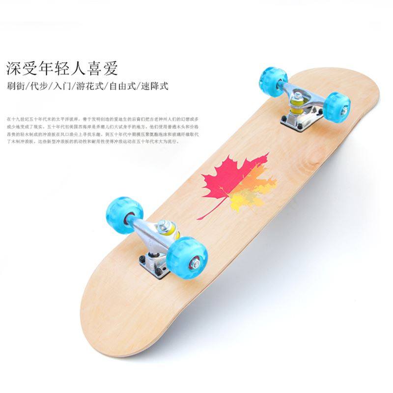 极速四轮滑板长板发光轮公路刷街成人青少年男女初学者专业双翘滑