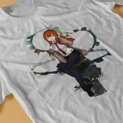 极速Steins Gate Anime Makise Kurisu T Shirt Vintage Goth Tee
