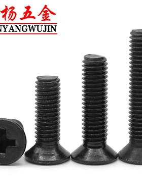 M2M3黑色304不锈钢十字沉头螺丝M3.5平头螺钉M2.5*6x8x10x12x16mm