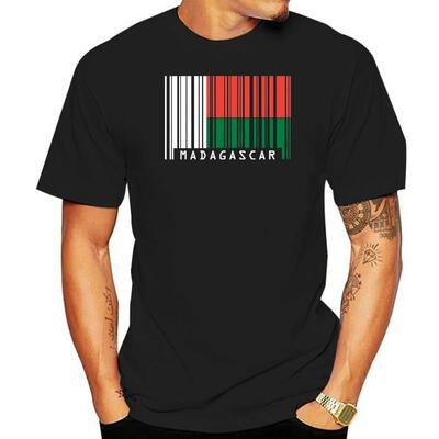 极速Print T Shirt Mens Short Sleeve Hot Madagascar Barcode S