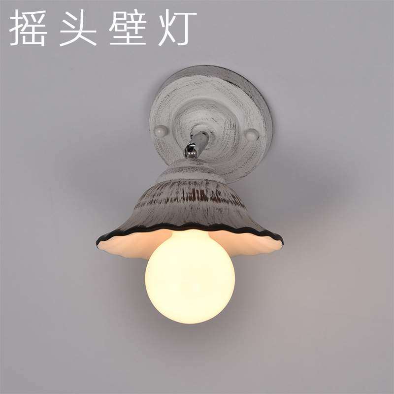 复古摇头壁灯陶瓷灯罩顶灯天花灯美式田园过道灯艺术灯led灯,纺织面料/辅料/配套,纺织机械配件,淘宝优惠券,粉丝福利购,淘宝优惠卷