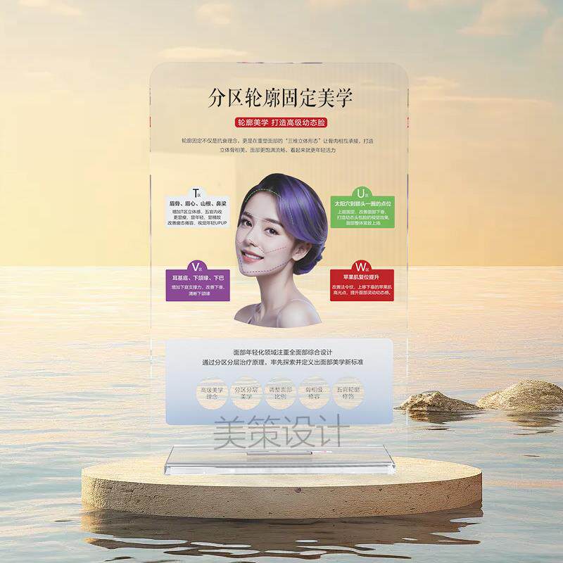轮廓固定美学医美问诊展示牌轻医美知识讲解促单面部美学设计