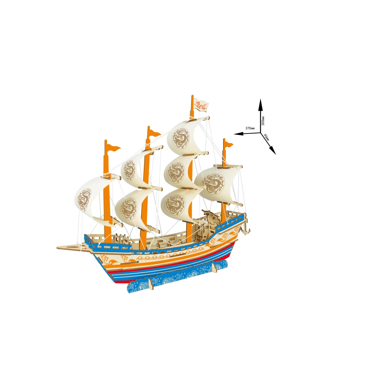 商船 激光切割 拼装玩具 3D立体木质模型拼图 木制模型拼图玩具