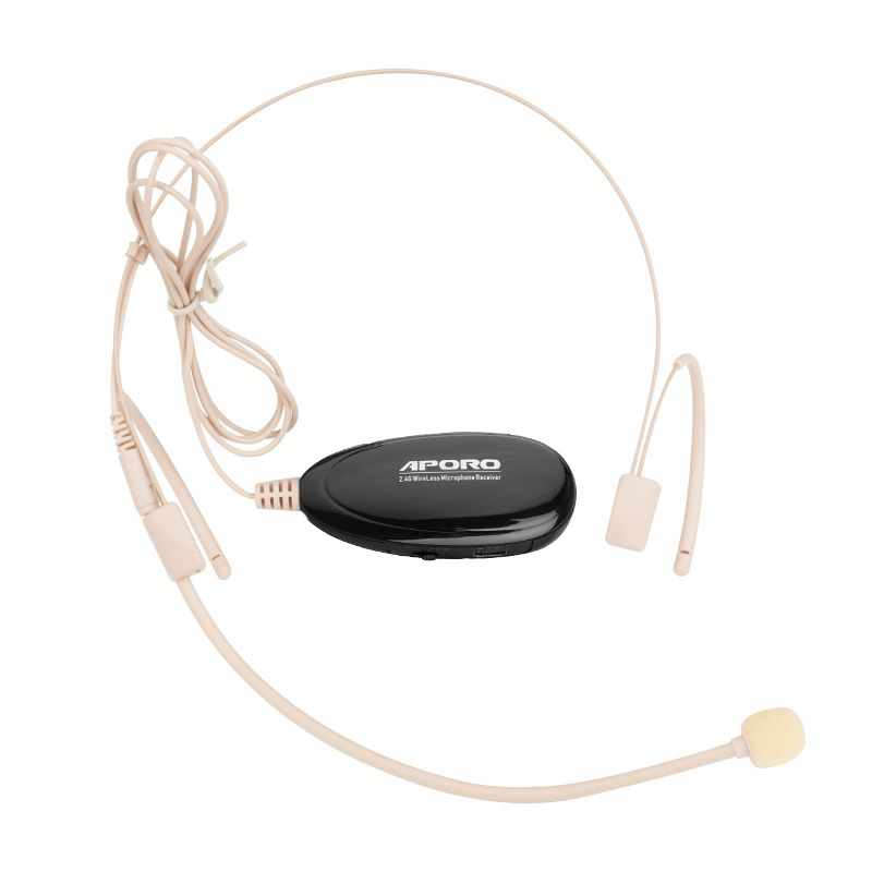 APORO 阿波罗 2.4G肤色隐形耳挂无线麦克风单双话筒主持厂家直销