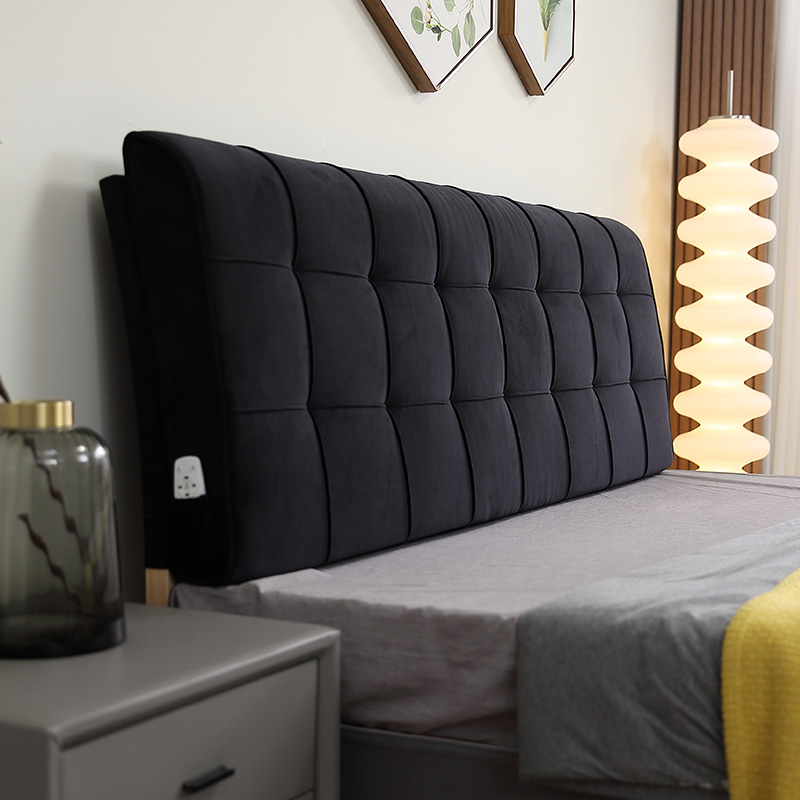 2023新款黑色塌塌米无床头软包靠背高级感简约T可拆洗榻榻米靠垫