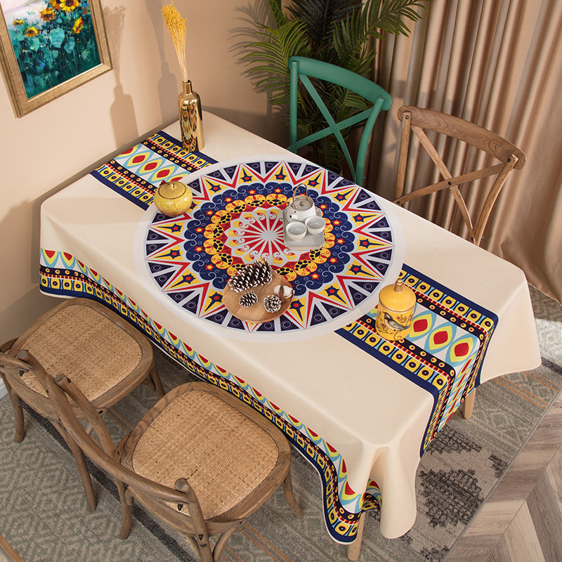 民族风小圆桌布棉麻加厚防溅水餐桌盖布百搭茶几布餐.厅桌布盖巾,居家布艺,桌布,淘宝优惠券,粉丝福利购,淘宝优惠卷