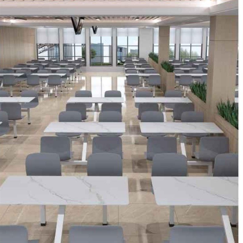 定做食堂餐桌椅  不锈钢连身餐桌pp椅面G餐桌 岩板桌面120*60尺寸,商业/办公家具,食堂餐桌椅,淘宝优惠券,粉丝福利购,淘宝优惠卷