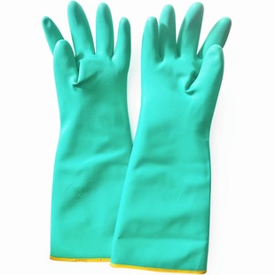 丁腈橡胶隔热手套加长防水防v烫200度耐高温酸碱耐油蒸汽洗碗家用