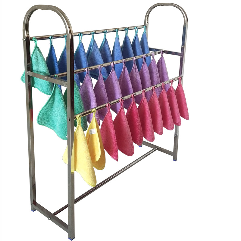 幼儿园毛巾架儿童手帕架加u厚不锈钢置物架长方形毛巾收纳整理架