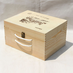 促销葡萄酒红f酒盒子红酒木盒定做 红酒包装礼盒红酒箱木酒盒订制