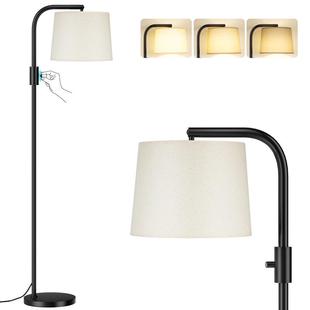 led中古落地灯客厅高级感卧室沙发落地灯旋钮款无极调光台灯