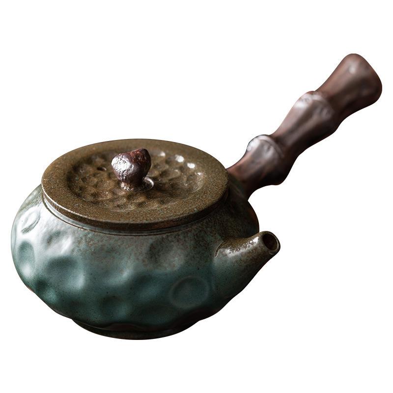 陶瓷侧把壶小号中式功夫茶具泡茶壶创意复古茶水壶陶壶功夫小单壶