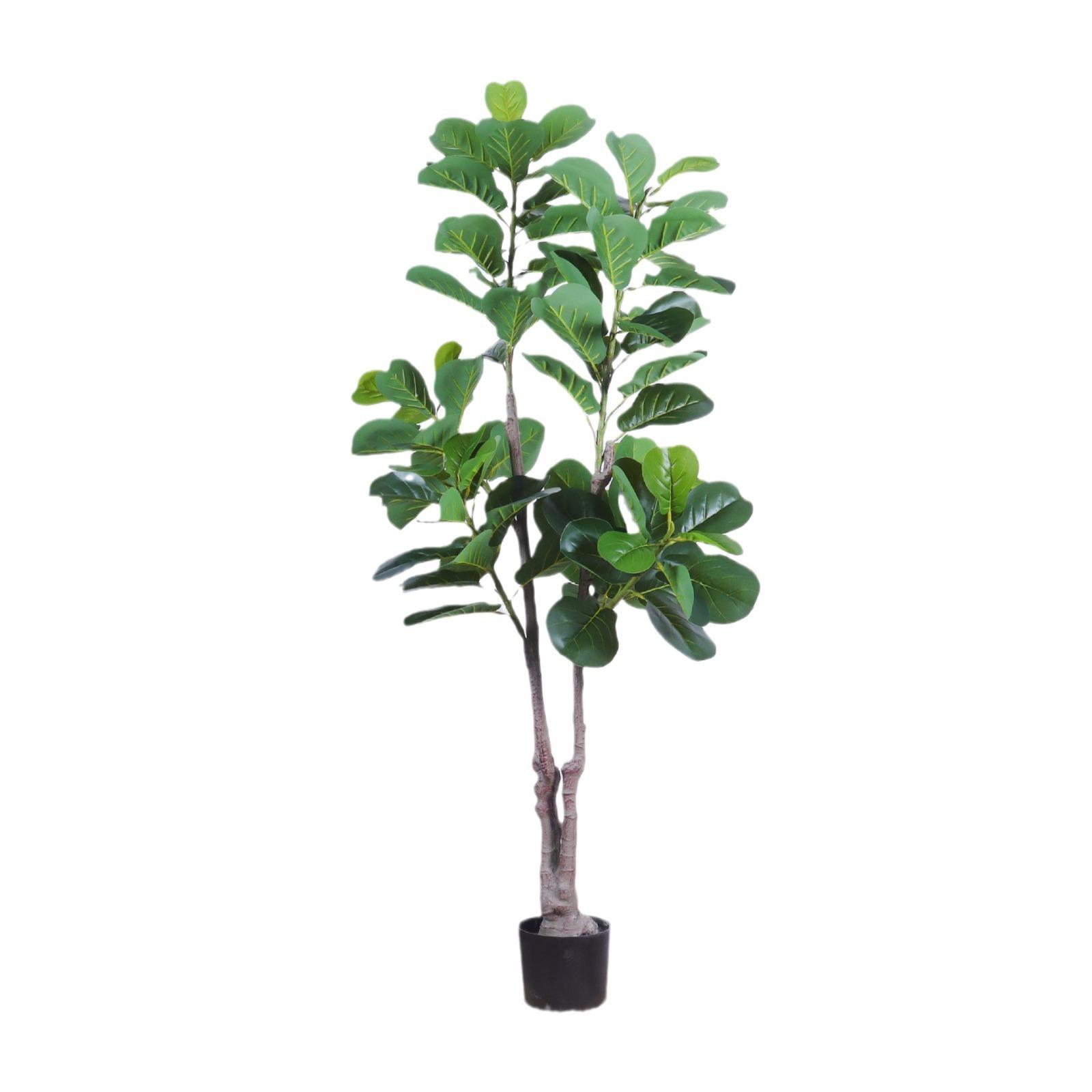 人造琴叶榕无花果树室内落地盆栽绿植客厅装饰摆件树仿真植物盆景