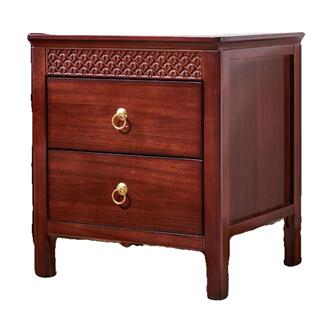 新中式实木床头柜乌金现代床边床边柜家用卧室储物柜收纳全实木