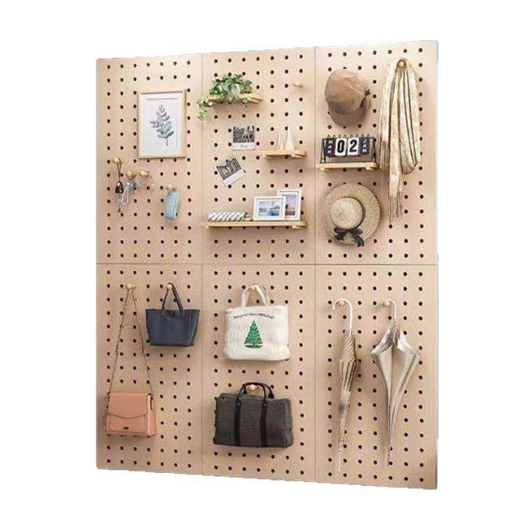 实木洞洞板挂板置物架展示架定制木质墙板入户玄关墙上书架搁板墙,收纳整理,收纳洞洞板,淘宝优惠券,粉丝福利购,淘宝优惠卷