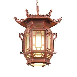 中式仿古宫灯大门长廊过道阳台别墅凉亭四合院红灯笼吊灯防水耐用