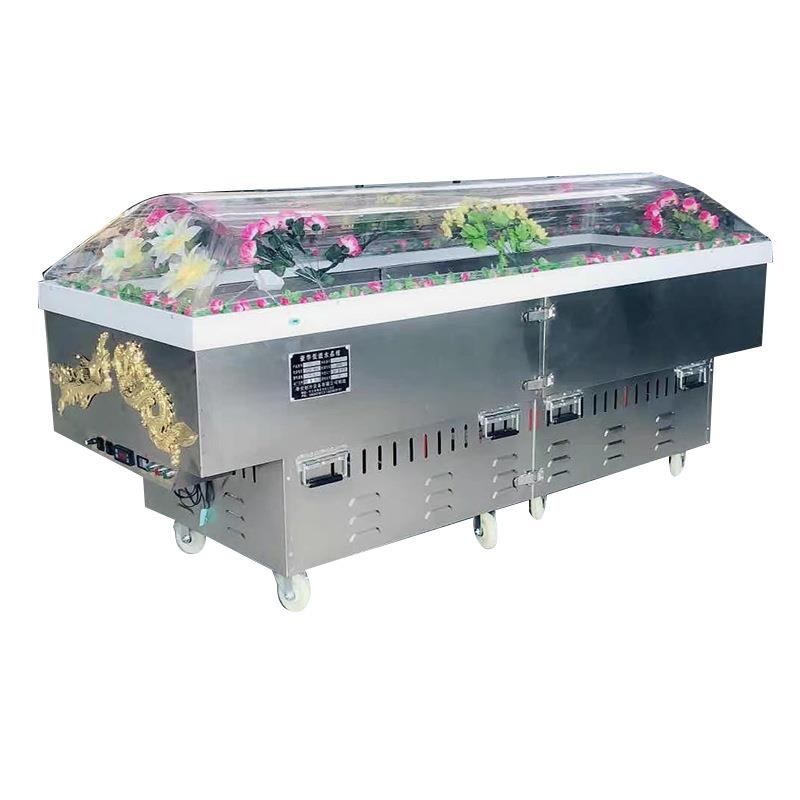 分体水晶冰棺厂家不锈钢冰床冷冻冷藏恒温停尸柜殡葬分体棺