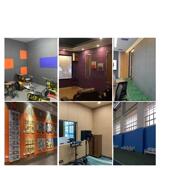 聚酯纤维吸音板墙面装 饰KTV琴房幼儿园影音室阻燃隔音板吸音降噪