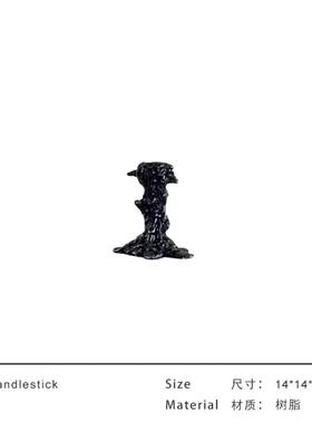 现代轻奢树脂融化烛台摆件客厅餐厅高档蜡烛台样板间装饰家居软装