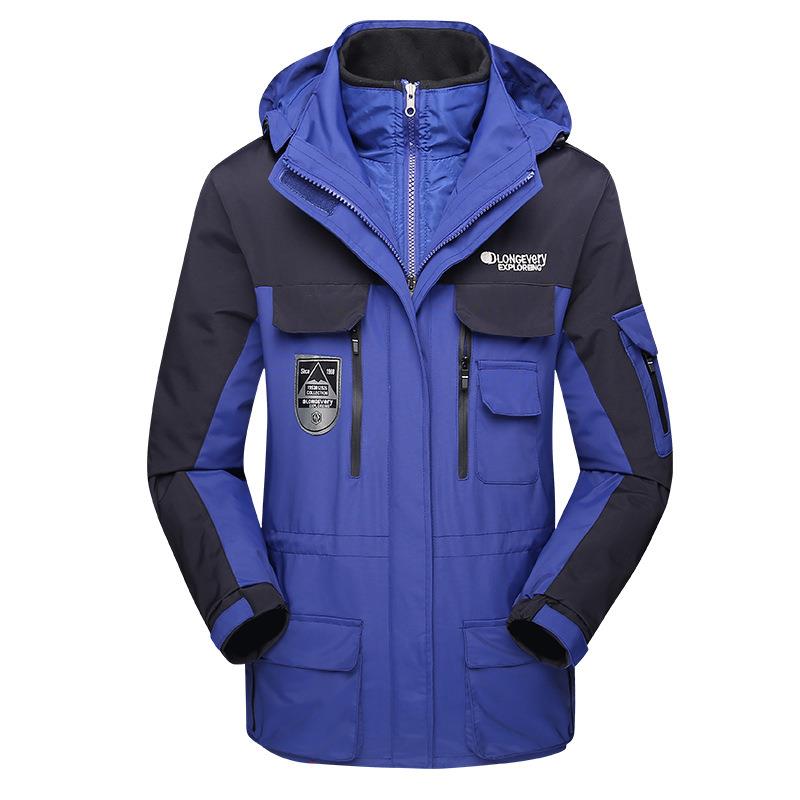 户外冲锋衣女潮牌三合一防水防风外套韩版原宿风滑雪服男团购服装