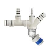 45度墙排下水器四通接头专用防臭下水管多连接排水管密封塞