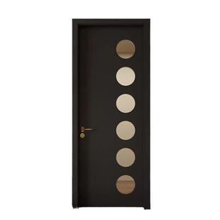 源头厂中古风卧室门房间门实木门洞洞门原木门黑胡桃木平开门烤漆