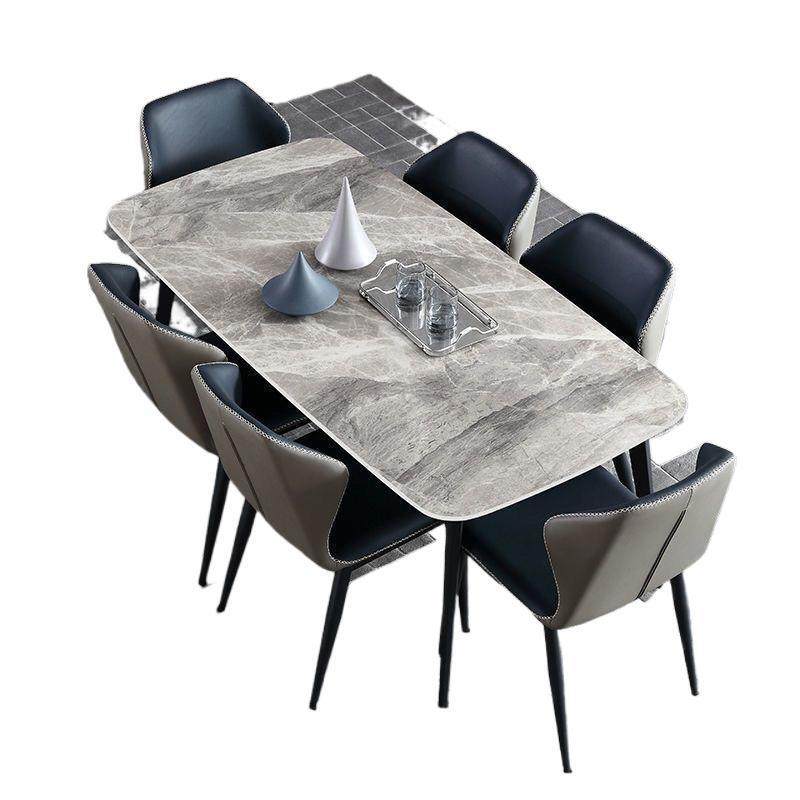 岩板餐桌家用小户型饭桌现代简约轻奢长方形高档亮光面餐桌椅组合,商业/办公家具,餐桌椅系列,淘宝优惠券,粉丝福利购,淘宝优惠卷