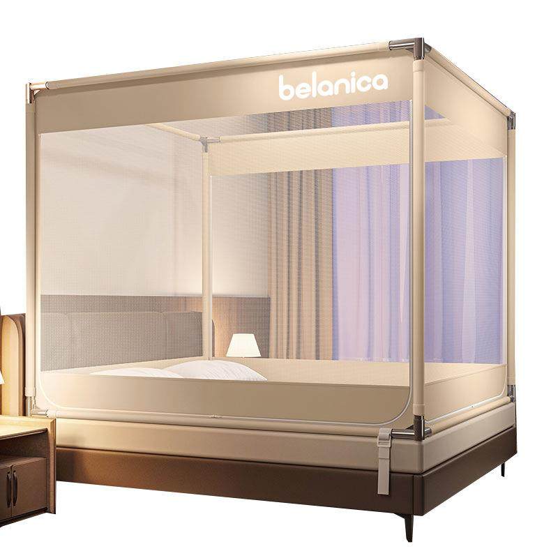 高级防摔蚊帐家用卧室2025新款免安装加粗加厚支架婴儿童防止掉床,床上用品,蚊帐,淘宝优惠券,粉丝福利购,淘宝优惠卷