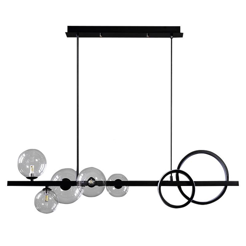 北欧餐厅吊灯现代约创意个性灯饰条魔网豆20长94223简年新款红泡