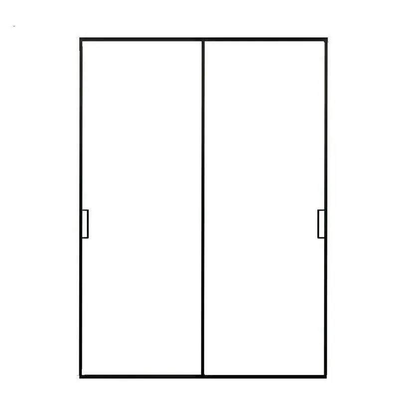 佛山极窄铝合金玻璃门简约阳台吊轨移门家用现代厨房推拉门
