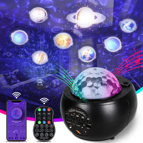 新奇特月亮迷你LED北极光USB星空投影灯投影仪七彩氛围感应小夜灯
