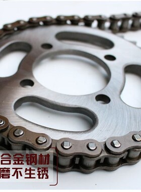 HJ125小太子摩托车GN125链条链盘大小牙盘齿轮链轮套链三件套配件