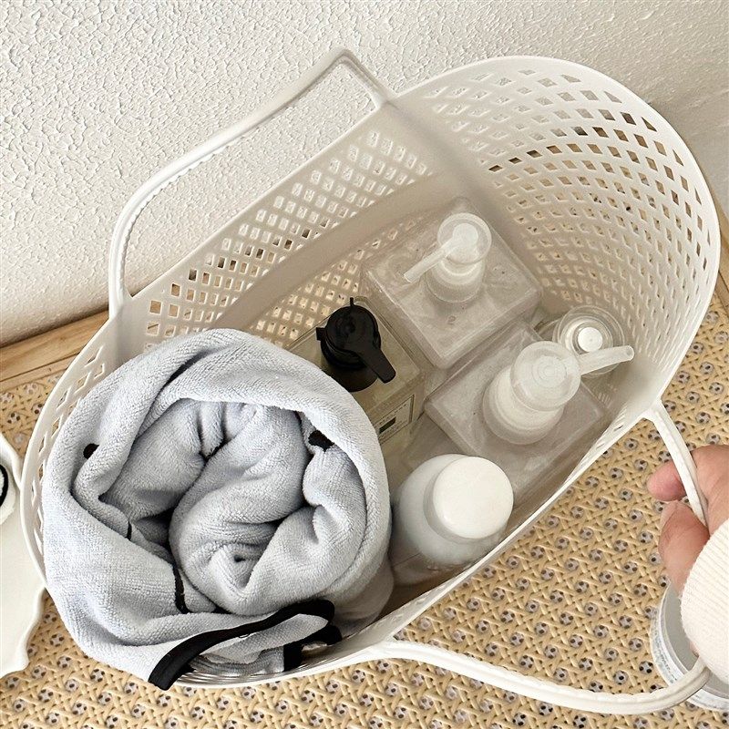 洗澡提篮手提浴室宿舍澡堂专用收纳篮2024新款可沥水买菜菜篮子包