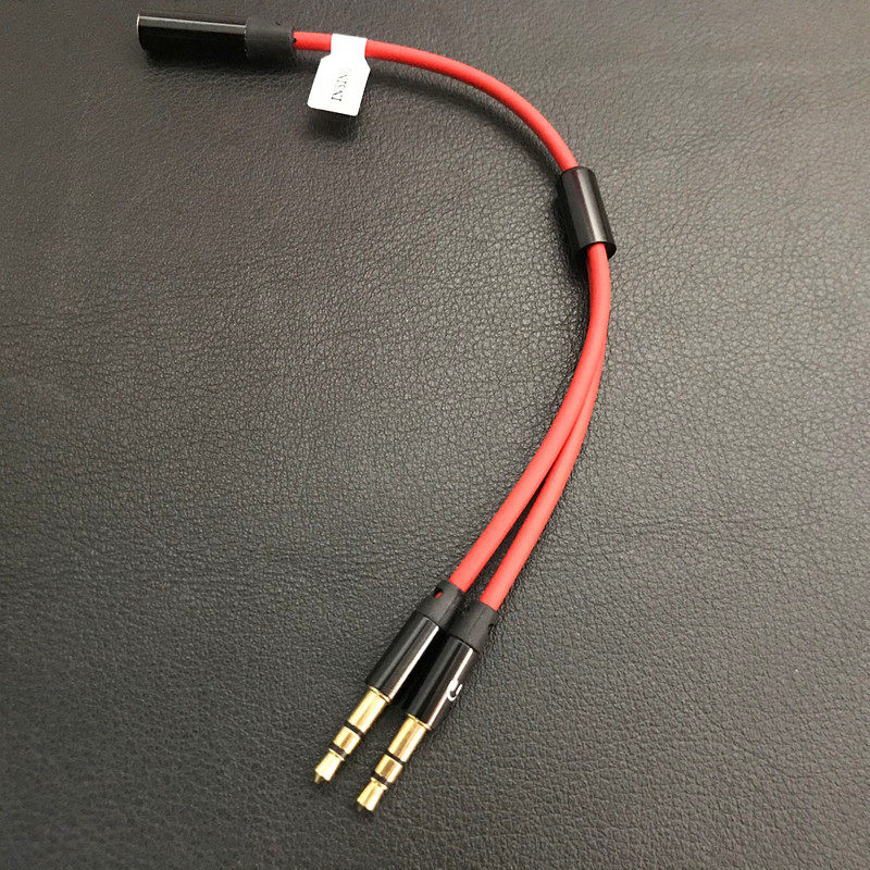 iphone安卓beats耳麦一分二boss耳机akg转接双孔电脑二合一音频线