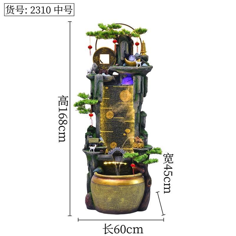 客厅玄关招财假山流水隔断摆件水幕墙造景喷泉鱼缸循环水开业送礼