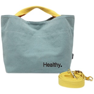 日式简约帆布便当包大容量上班族手提保温饭盒袋子女儿童午餐袋男